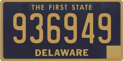 DE license plate 936949