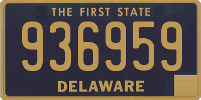 DE license plate 936959