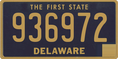 DE license plate 936972