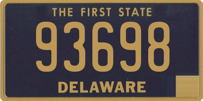 DE license plate 93698