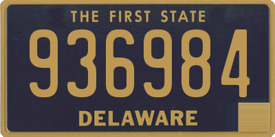 DE license plate 936984