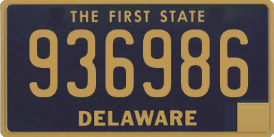 DE license plate 936986