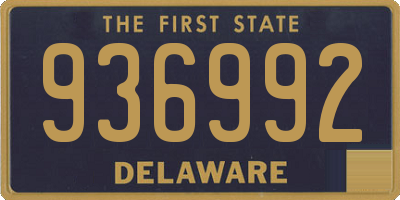 DE license plate 936992