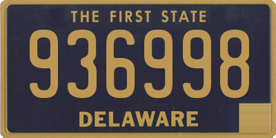 DE license plate 936998