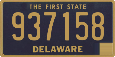 DE license plate 937158