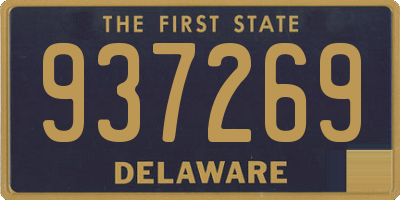 DE license plate 937269
