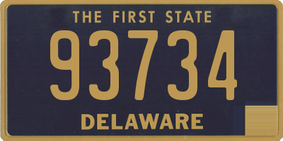 DE license plate 93734