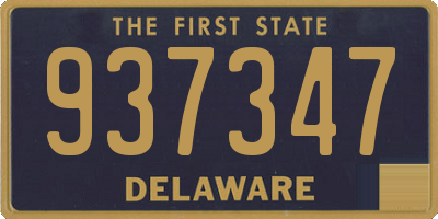 DE license plate 937347