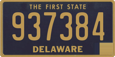 DE license plate 937384