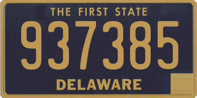 DE license plate 937385