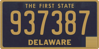 DE license plate 937387