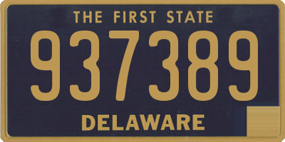 DE license plate 937389