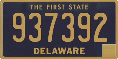 DE license plate 937392