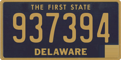 DE license plate 937394