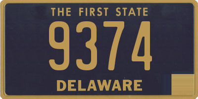 DE license plate 9374