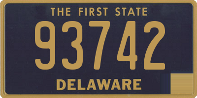 DE license plate 93742