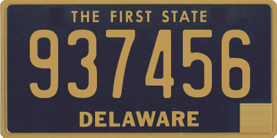 DE license plate 937456