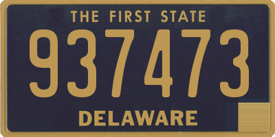 DE license plate 937473