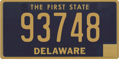 DE license plate 93748