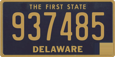 DE license plate 937485