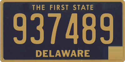 DE license plate 937489
