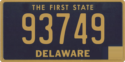 DE license plate 93749