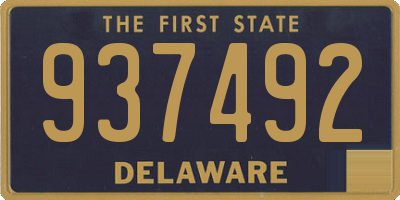 DE license plate 937492