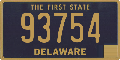 DE license plate 93754