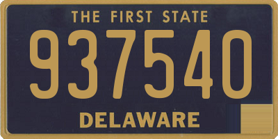 DE license plate 937540