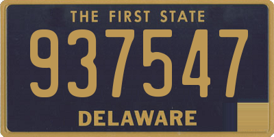 DE license plate 937547