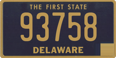 DE license plate 93758