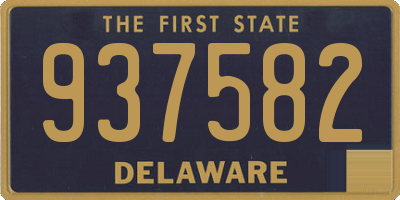 DE license plate 937582