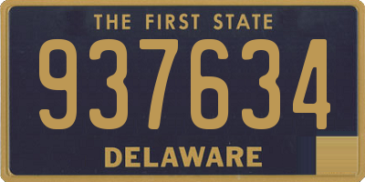 DE license plate 937634