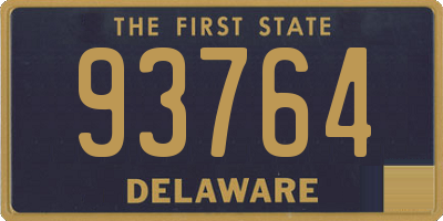 DE license plate 93764