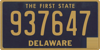 DE license plate 937647