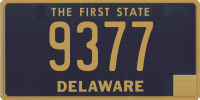 DE license plate 9377