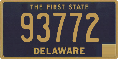 DE license plate 93772