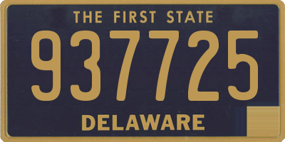 DE license plate 937725