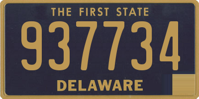 DE license plate 937734