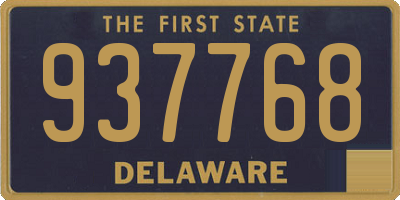 DE license plate 937768