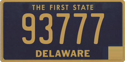 DE license plate 93777