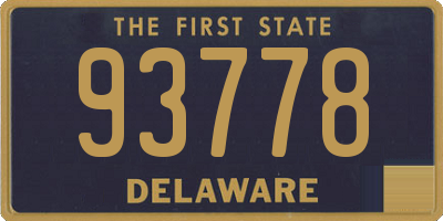 DE license plate 93778