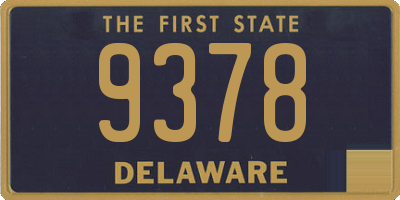 DE license plate 9378