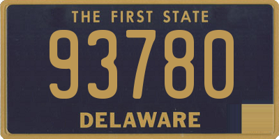 DE license plate 93780
