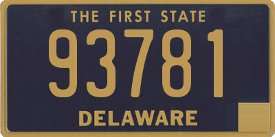 DE license plate 93781