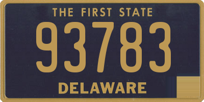 DE license plate 93783