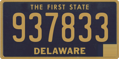 DE license plate 937833