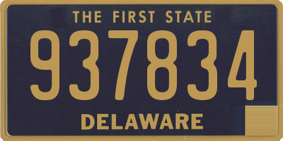 DE license plate 937834