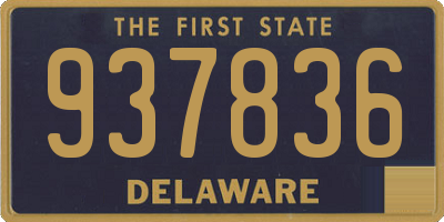 DE license plate 937836