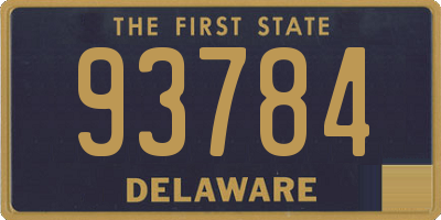 DE license plate 93784